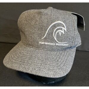 Yamaha Performance Wave Flatbill Cap-Adult WTC-21HFB-CH-NS Gray with White Logo